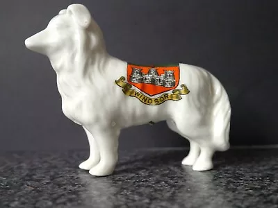 Buy CRESTED WARE   STANDING COLLIE  With WINDSOR CREST, ARCADIAN CRESTED CHINA • 5.50£