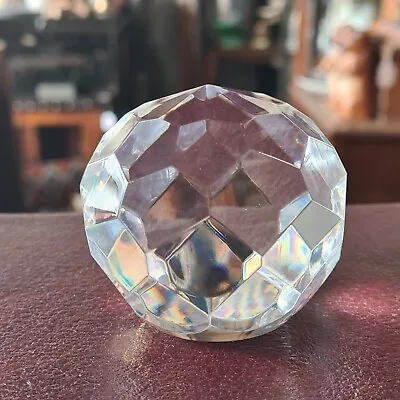 Buy Vintage Cut Crystal Paperweight, Made In Scotland, Approx 6cm Diameter • 12£