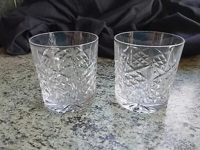 Buy 2 Edinburgh Crystal Highland Pattern Whisky Glasses 3 Inch • 15.99£