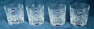Buy 4x Edinburgh Crystal - Embassy Old Fashion Pattern Whisky Glasses • 44£