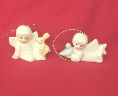 Buy Vintage Bone China Angel Christmas Around The World Set Of 2 Holiday Ornaments  • 6.70£