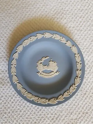 Buy Wedgwood Blue Jasperware Small Trinket Pin Plate - Windsor Castle Design  • 5.99£