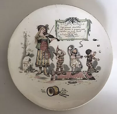 Buy SARREGUEMINES Faience Ironstone Pottery Story Plate Froment Richard • 135£