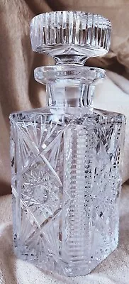 Buy Superb Quality Heavy Cut Glass Crystal Decanter And Stopper • 48£