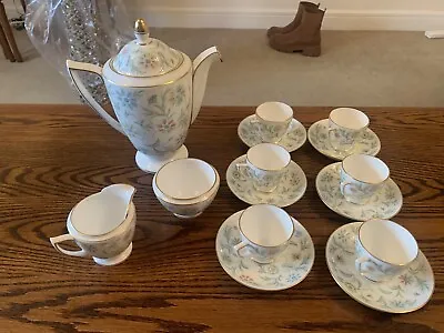 Buy Minton Bone China Vanessa Tea Set Teapot  6xCups 6xSaucers Milk Jug Sugar Bowl • 25£