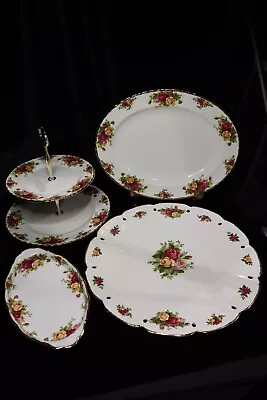 Buy Royal Albert Old Country Roses 4 Piece Serving Set Never Used • 94.87£