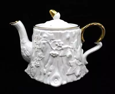 Buy Royal Stafford, England, White & Gold Old English Oak 4 Cup Teapot, 6  • 93.88£