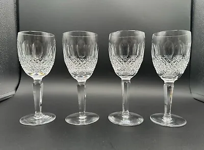 Buy RARE Set Of 4 WATERFORD CRYSTAL Colleen Tall Stem (Cut) Claret Wine Glasses,MINT • 275.81£