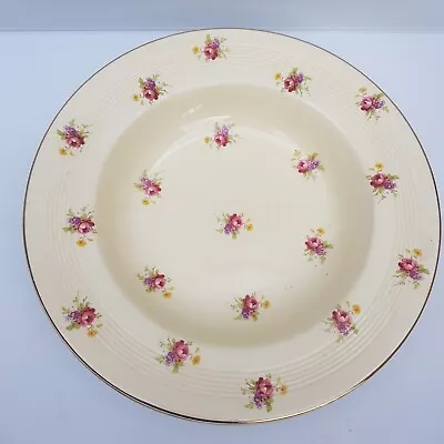 Buy Vintage 4 Pc WOODS Ivory Ware PLATE Floral Rose Flowers Decoration Soup • 41.73£
