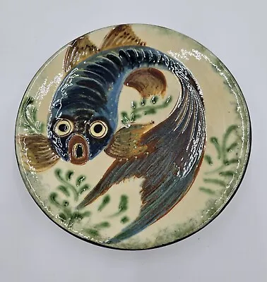 Buy Puigdemont Spain Majolica Redware Pottery Fish Decorative Plate • 27.92£