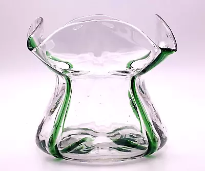 Buy Art Nouveau Stuart & Sons Green Trailed Glass Vase • 50£