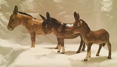 Buy Beswick Vintage Donkeys Foals Trio - Set Of Three Beautiful Ornaments • 49.50£