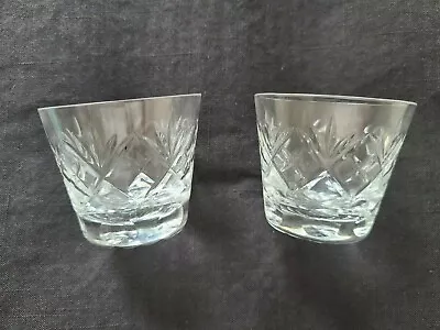 Buy ROYAL DOULTON Crystal Victoria Pattern Whisky Glasses  2 3/8  Set Of 2 Rare Find • 15.37£