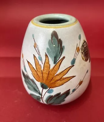 Buy Vintage Small Hand Painted Gouda Holland Flora Bud Vase 4” Tall 1041 Fiona Daisy • 2.75£