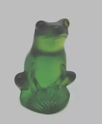 Buy Lalique Crystal Green Rainette Frog Paperweight Figurine Signed Lalique France • 130.62£