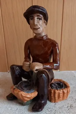 Buy Coll Pottery Isle Of Lewis Fisherman Figurine 1997 Handmade - Marjorie MacLennan • 40£