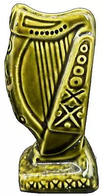 Buy Ceramic Ireland Harp Vase Dark Green Glaze Made In Ireland (Hannan) Sylvac Style • 19.95£