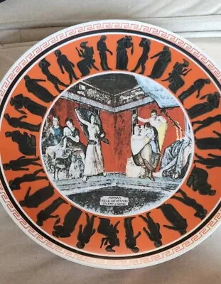 Buy Bavaria W.German Plate Depicting Pompei Black And Orange • 15£
