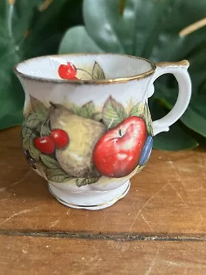 Buy Queens Fine Bone China Tea Cup Coffee Mug Gold Trim Antique Fruit Pattern • 6.20£