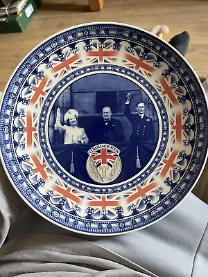 Buy Wedgwood Daily Mail VE Day Royal Family Commemoration Plate WW2 1945-2005 • 2£