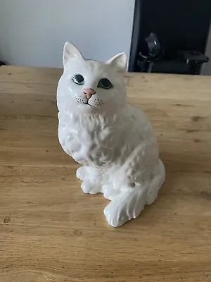 Buy Vintage 1963-1989 Beswick 1867 White Large Eyed Persian Cat. In Lovely Condition • 17.99£