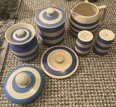 Buy Lot Of T G Green Blue And White Cornishware Pottery And Other Similar • 24.99£