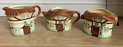 Buy Vintage BURLINGTON WARE Devon Cobb 1930s Tea Set Teapot, Milk Jug  & Sugar Bowl • 9£