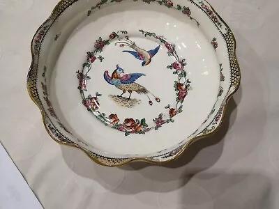 Buy George Jones Crescent China Dish  Birds Of Paradise  Fluted Rim. 1893 To 1921. • 10£