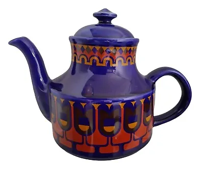 Buy Vintage Arthur Wood Pottery Cobalt Blue Teapot Moroccan Pattern MCM STRATFORD   • 23.49£