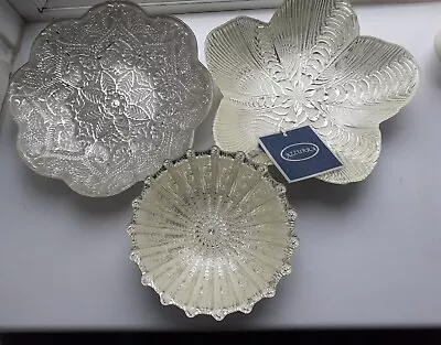 Buy 2 Silver Plated Azzurra Plates 1 With Tag Attached & 1 Bowl All Very Good X 3 • 24.99£