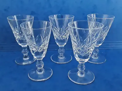Buy 5 Crystal Cut Glass Liqueur Glasses - 1 Oz • 6.95£