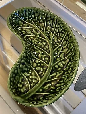 Buy Vintage Leaf Pattern Ceramic Dish F Subtil Portugal P6 John Buck Kidney Shaped • 9.90£