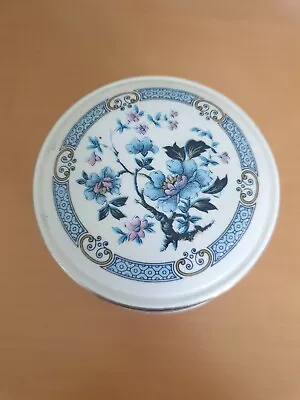 Buy Vintage SADLER Pottery LIDDED Trinket Dish BLUE FLORAL  DESIGN • 1.95£