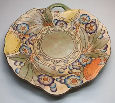 Buy Vintage Charlotte Rhead Burnsley Ware Pottery Dish Autumn Fruit Pattern No. 447 • 2.99£