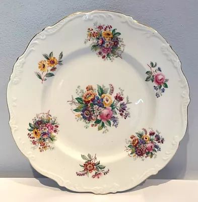 Buy Antique Coalport Porcelain Bone China Floral Decorated & Gilded Plate (S) 27,5cm • 7.99£