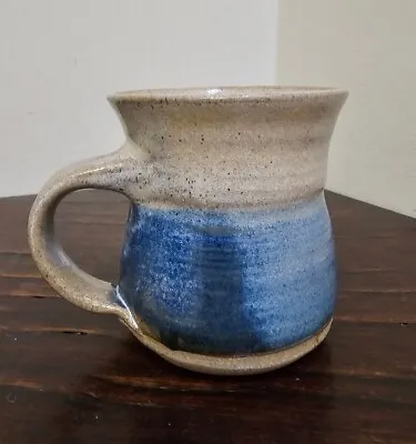 Buy Studio Pottery Glazed Mug Blue Stoneware Glaze • 12.95£