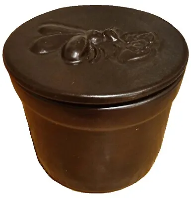Buy Vintage Honiton Pottery Honey Pot Bee & Flower Raised Relief Tan / Terracotta • 5.50£