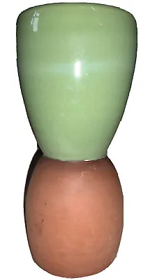 Buy C H Brannam Pottery Vase Two Enjoined Spherical Shapes Of Green And Brown Colour • 25£