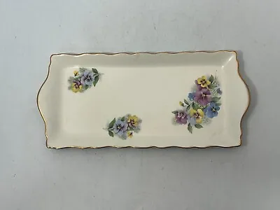 Buy Old Foley James Kent Rectangle Tray Platter Blue Purple Floral White  #RA • 7.80£