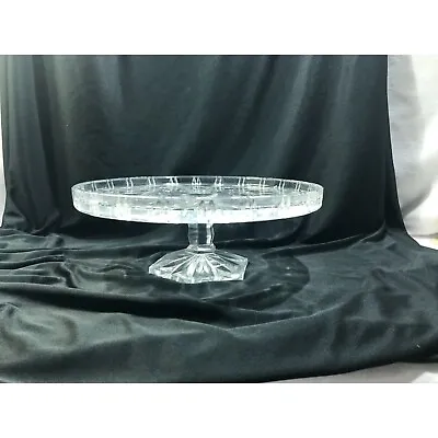 Buy Large Heavy Clear Cut Glass Cake Stand, Cake Plate Display, 11  Wide • 58.39£