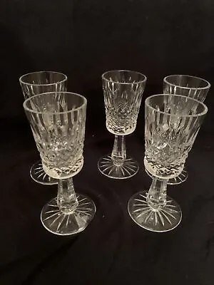 Buy Five  Galway Vintage Crystal Sherry Glasses - Claddach Pattern VGC • 20£
