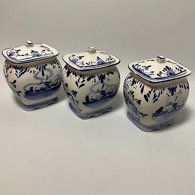 Buy Storage Jars Delft Ceramic Holland Hand Painted Storage Jars • 15£