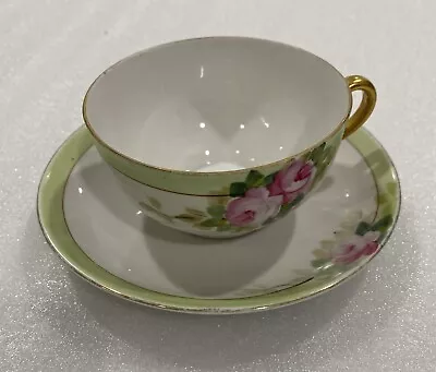 Buy VINTAGE NORITAKE PORCELAIN  Roses” CUP AND SAUCER HAND-PAINTED MORIAGE JAPAN • 9.65£