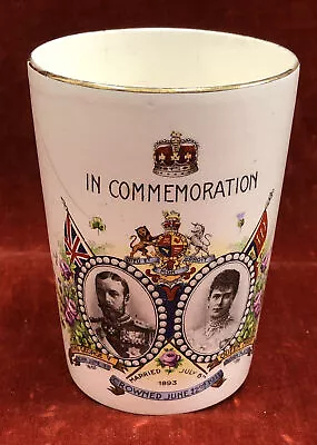Buy Commemoration King George V & Queen Mary Beaker, Devon Ware  • 2.50£