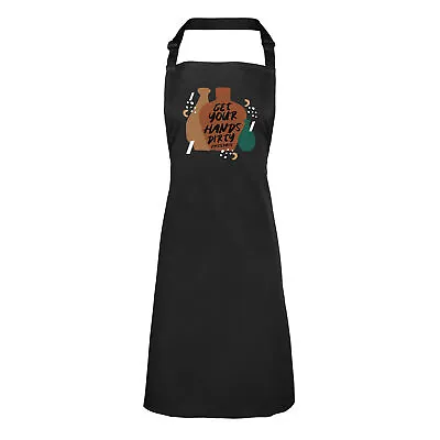 Buy Funny Pottery Apron Mens Womens Get Your Hands Dirty Cooking BBQ Chef DIY Cook • 13.99£