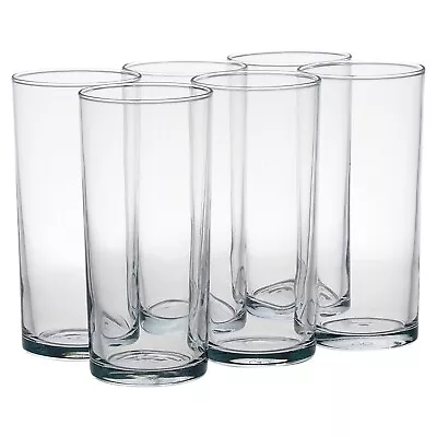 Buy Set Of 6Highball Glasses Clear Tall Glass Water Drinking Tumblers Set 200ml • 10.99£