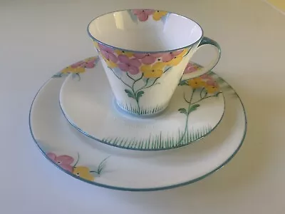 Buy Pretty Aynsley Art Deco Bone China Trio Cup Saucer And Tea Plate • 12£