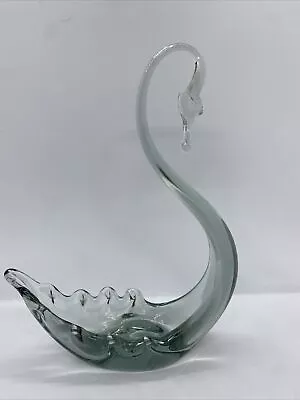 Buy Rare 22cm Vintage Whitefriars Sea Green Glass Swan 1950's • 21.99£