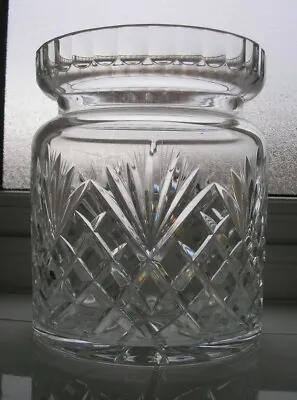 Buy LARGE CUT GLASS LEAD CRYSTAL SWEET STORAGE JAR. NO LID. H=18.5cm, D=15cm • 12.86£