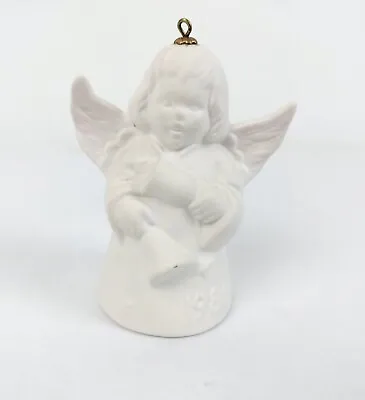 Buy Vintage Goebel Angel Bell Christmas Ornament 1986 White Bisque Germany • 4.73£